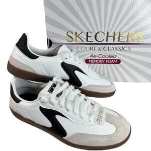 Skechers Womens‎ Shoes Hotshot-Kickoff 185232 White Black Beige US 7.5